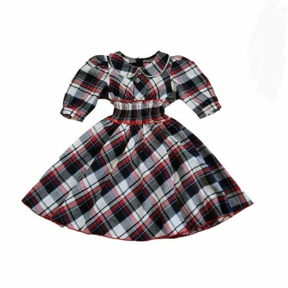 Girls Plaid Smocked Dress 3T - Picture 1 of 6